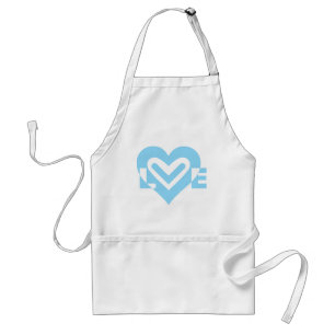 Cute Kärlek Graphic in Blue Förkläde