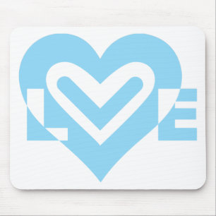 Cute Kärlek Graphic in Blue Musmatta