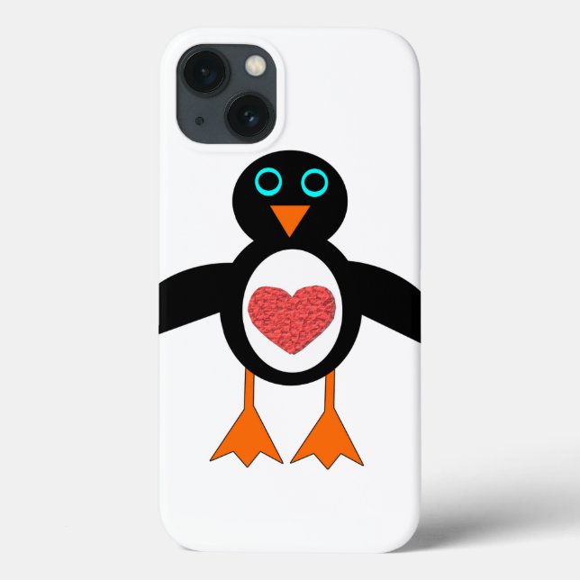 Cute Kärlek Heart Penguin iPad Mini Case (Baksida)