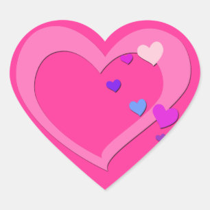 Cute Kärlek Heart Sticker Hjärtformat Klistermärke