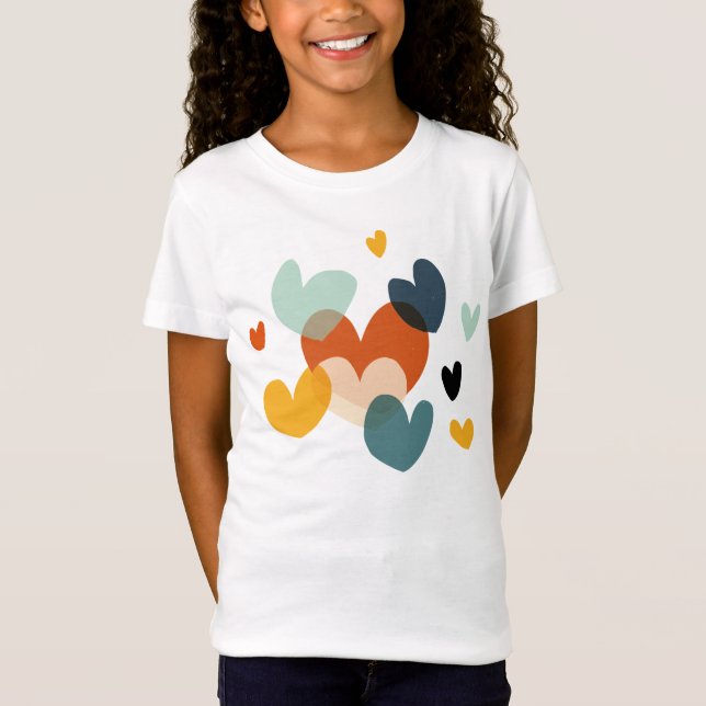 Cute Kärlek Heart Teckning Heart Art Kärlek Art De T Shirt (Framsida)
