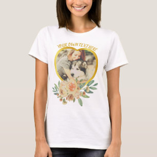 Cute kärlek hjärta och blommor t shirt