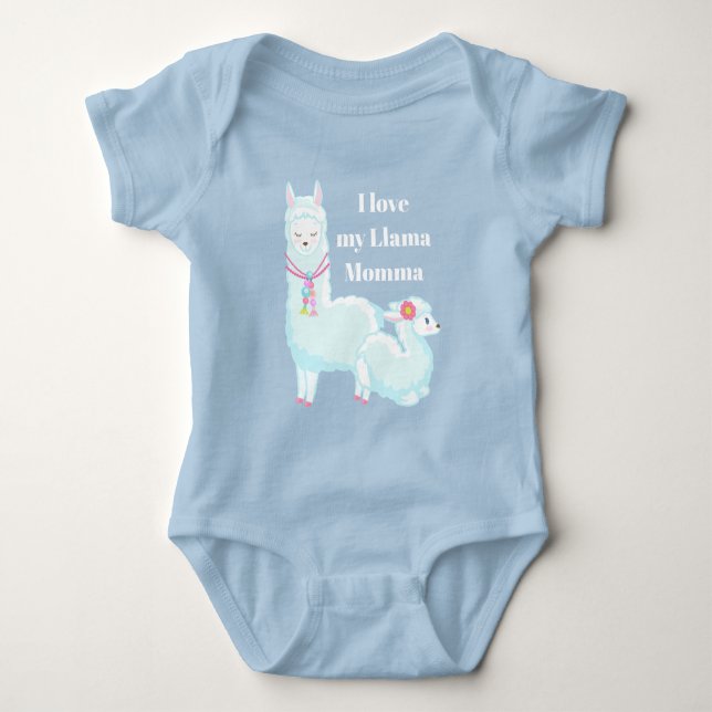 Cute kärlek llama mamma ska lägga till meddelandeb t shirt (Framsida)