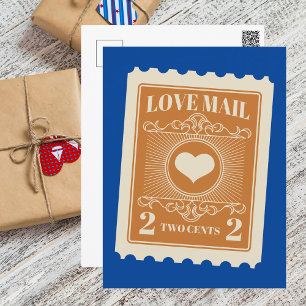 Cute Kärlek Mail Valentines day Vykort