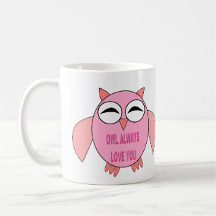 Cute Kärlek-meddelandet Uggla Mugg