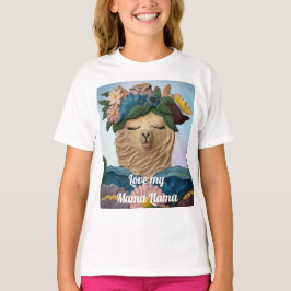 Cute Kärlek mitt Mamma Llama tee för barn