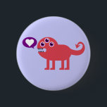 Cute Kärlek Monster Knapp<br><div class="desc">Det här söta lilla monstret vill bara ha en kram! Finns på t-shirts-kort och knappar,  och anpassade så att du kan lägga till ditt eget meddelande!</div>