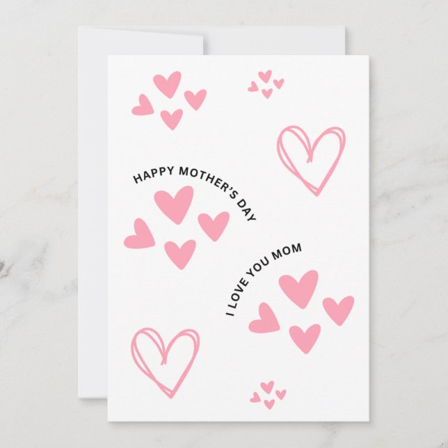 Cute Kärlek Mors dag Julkort (Framsida)