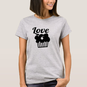 Cute Kärlek Muffin Shirt Hett Bod Girlkompis Shir T