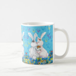 Cute Kärlek Mugg Kiss Bunny Hug - Kiss
