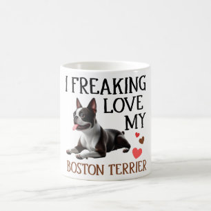 Cute Kärlek My Boston Terrier Hund Kaffemugg