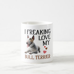 Cute Kärlek My Bull Terrier Hund Kaffemugg