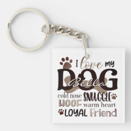 Cute KÄRLEK MY HUND Photo Ord Art Personlig