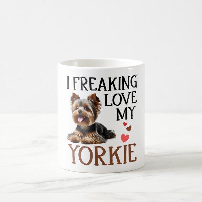 Cute Kärlek My Yorkie Hund Kaffemugg (Center)