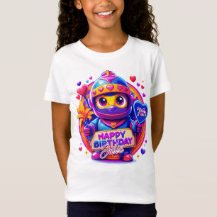 Cute Kärlek & Ninja-Thned Art, födelsedagsgift T Shirt