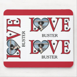 Cute Kärlek Ord med Hundar Photo Musmatta