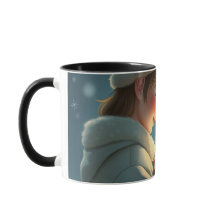 Cute Kärlek par kaffe mugg