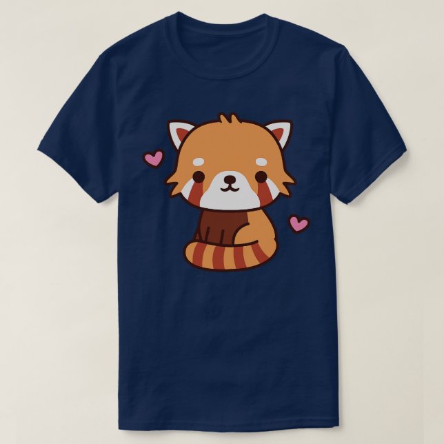 Cute Kärlek Red Panda T Shirt (Design framsida)