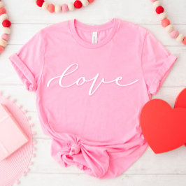 Cute Kärlek Script Valentine Day Shirt T