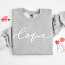 Cute Kärlek Script Valentine Day Sweatshirt T Shirt