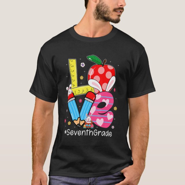 Cute Kärlek sjunde lärarkanalen Klass Student i Ös T Shirt (Framsida)