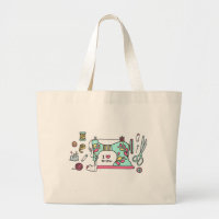 Cute Kärlek to Sew Sewing Illustration