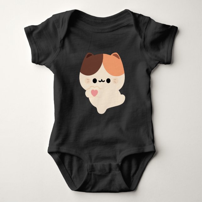 Cute Kärlek Tortie Cat T Shirt (Framsida)