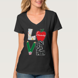 Cute Kärlek undervisande Back to school I Kärlek L T Shirt