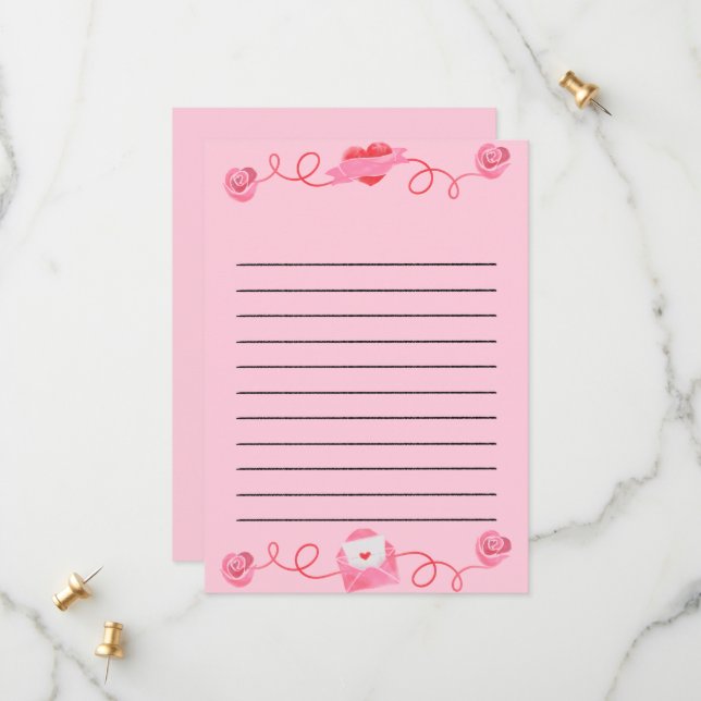 Cute Kärlek Valentines Card Spara Datumet (Fram/Back In Situ)