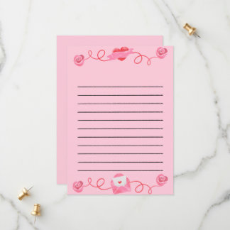 Cute Kärlek Valentines Card Spara Datumet