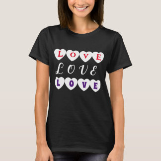 Cute Kärlek, vitt hjärta T-shirt