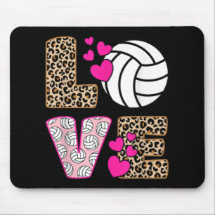 Cute Kärlek volleyball Leopard Skriv ut Kvinnor Da Musmatta