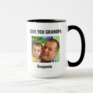 Cute Kärlek You Grandpa Nutritional Facts Photo Mugg