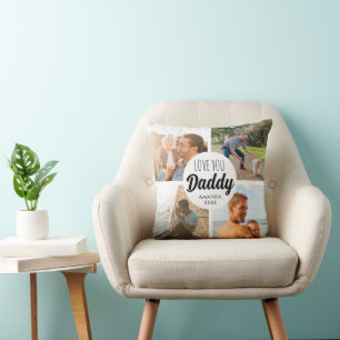 Cute Kärlek You 'Pappa' Anpassningsbar Photo Colla Kudde