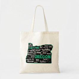 Cute karta i Oregon, Portland, Salem, Eugene Tygkasse