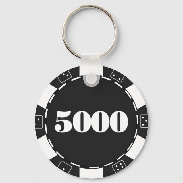 Cute kasino chip hasardspel älskare nyckelring (Framsida)