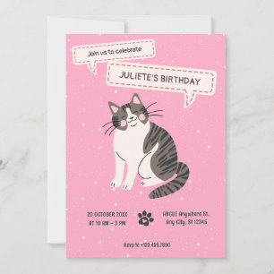 Cute-kattår Inbjudningar