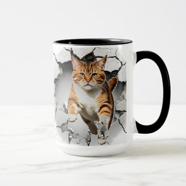Cute-kattbakgrund Mugg (Höger)