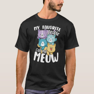 Cute kattfavoriter kallar mig meow t shirt