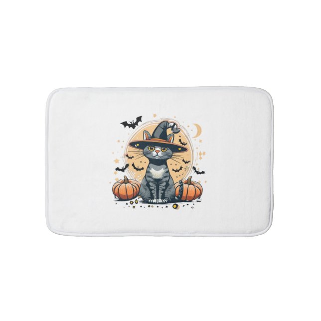 Cute-kattgrafik omgiven 1 badrumsmatta (Framsidan)