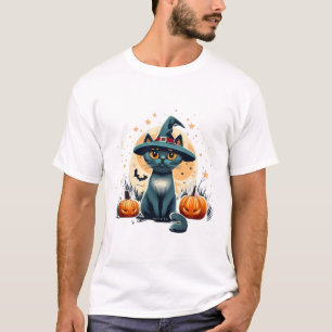 Cute-kattgrafik omgiven 1 t shirt