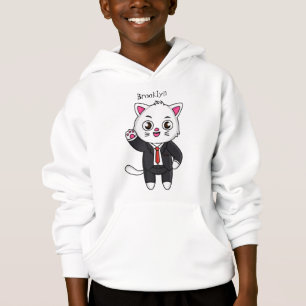 Cute kattkatt i kostym tecknad t shirt