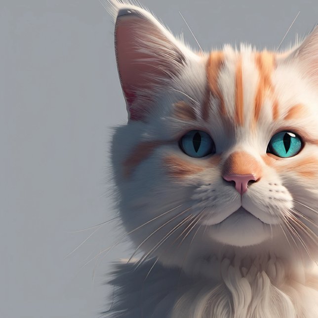 Cute-kattmålning Canvastryck (Skapare uppladdad)