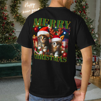 Cute kattungar med Jultomten och renhattar 4 T Shirt