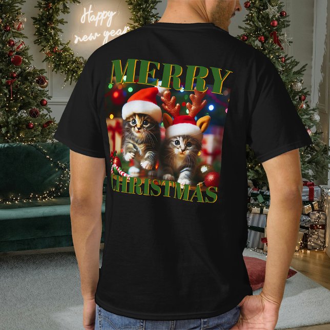 Cute kattungar med Jultomten och renhattar 4 T Shirt (Skapare uppladdad)