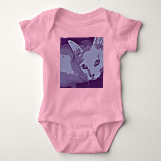 Cute Kattunge Baby Crawler Tröja (Framsida)