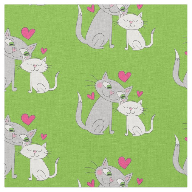 Cute Kattunge Baby Nursery Decor Fabric Tyg (Närbild)