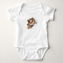 Cute Kattunge Baby T-Shirt - Personlig Infant