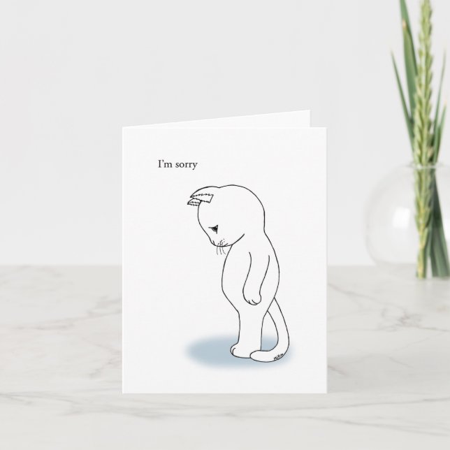 Cute Kattunge beklagar att jag ber om ursäkt. Kort (Framsida)