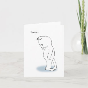 Cute Kattunge beklagar att jag ber om ursäkt. Kort